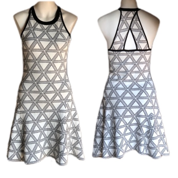 1.State Triangle Jacquard Knit Dress Size S - Picture 1 of 10